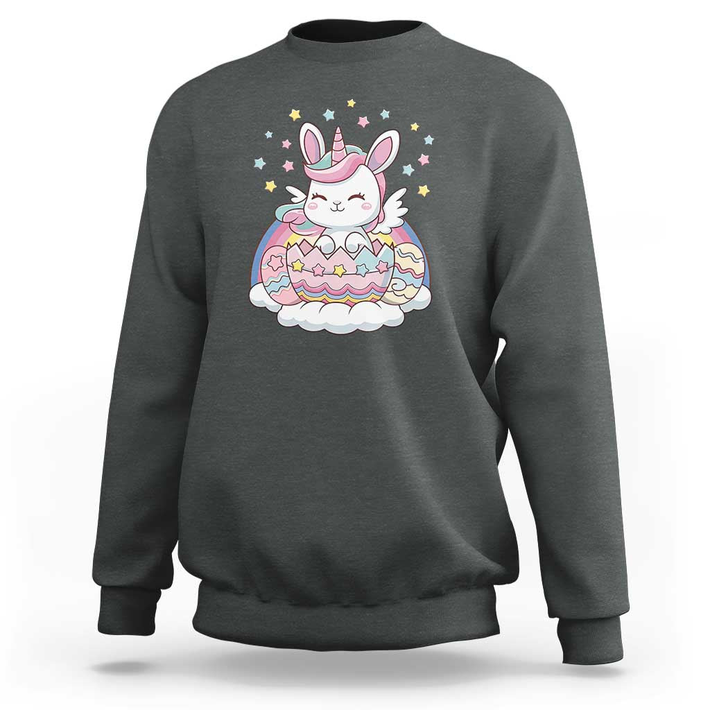 Funny Easter Unicorn Bunny Easter Eggs Sweatshirt