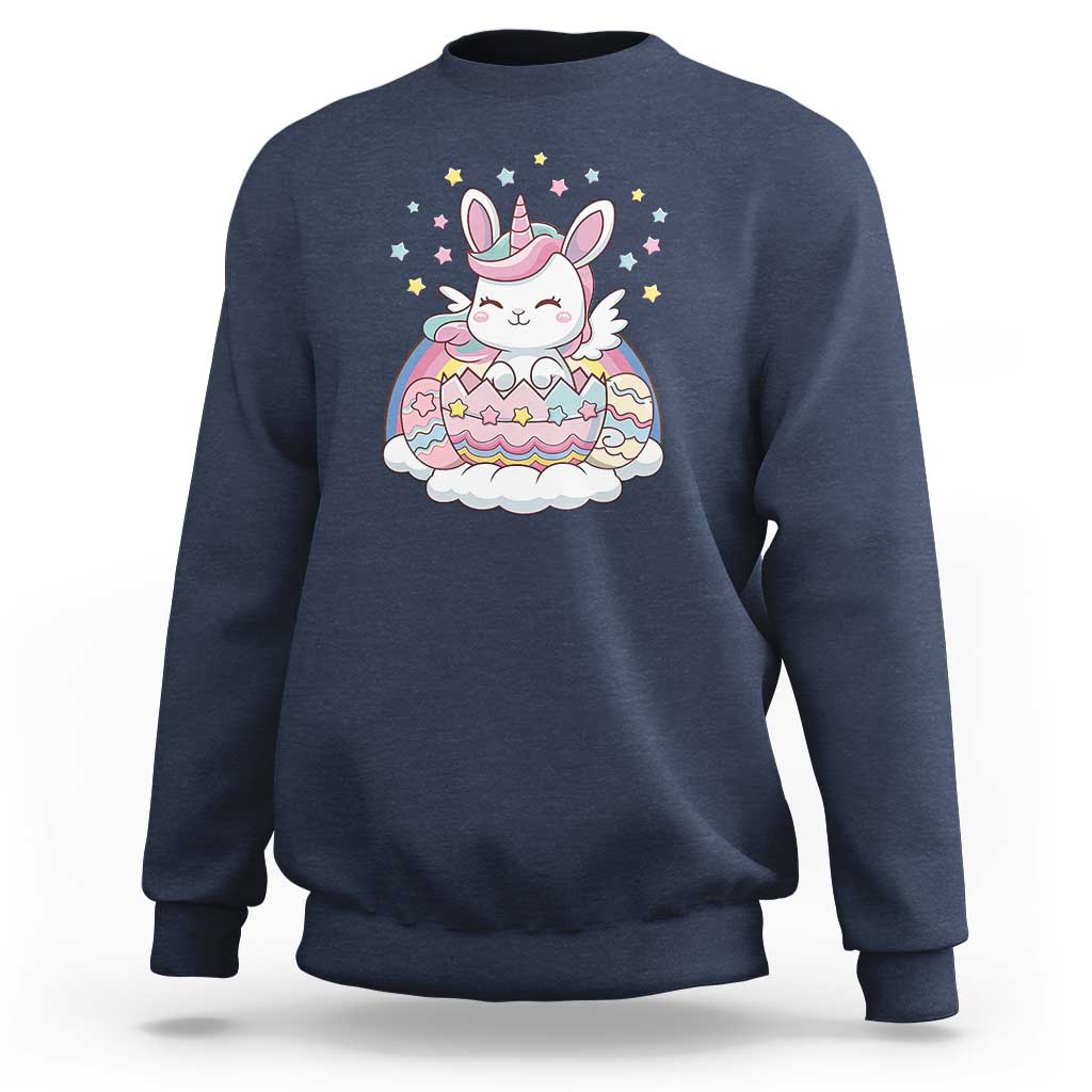 Funny Easter Unicorn Bunny Easter Eggs Sweatshirt