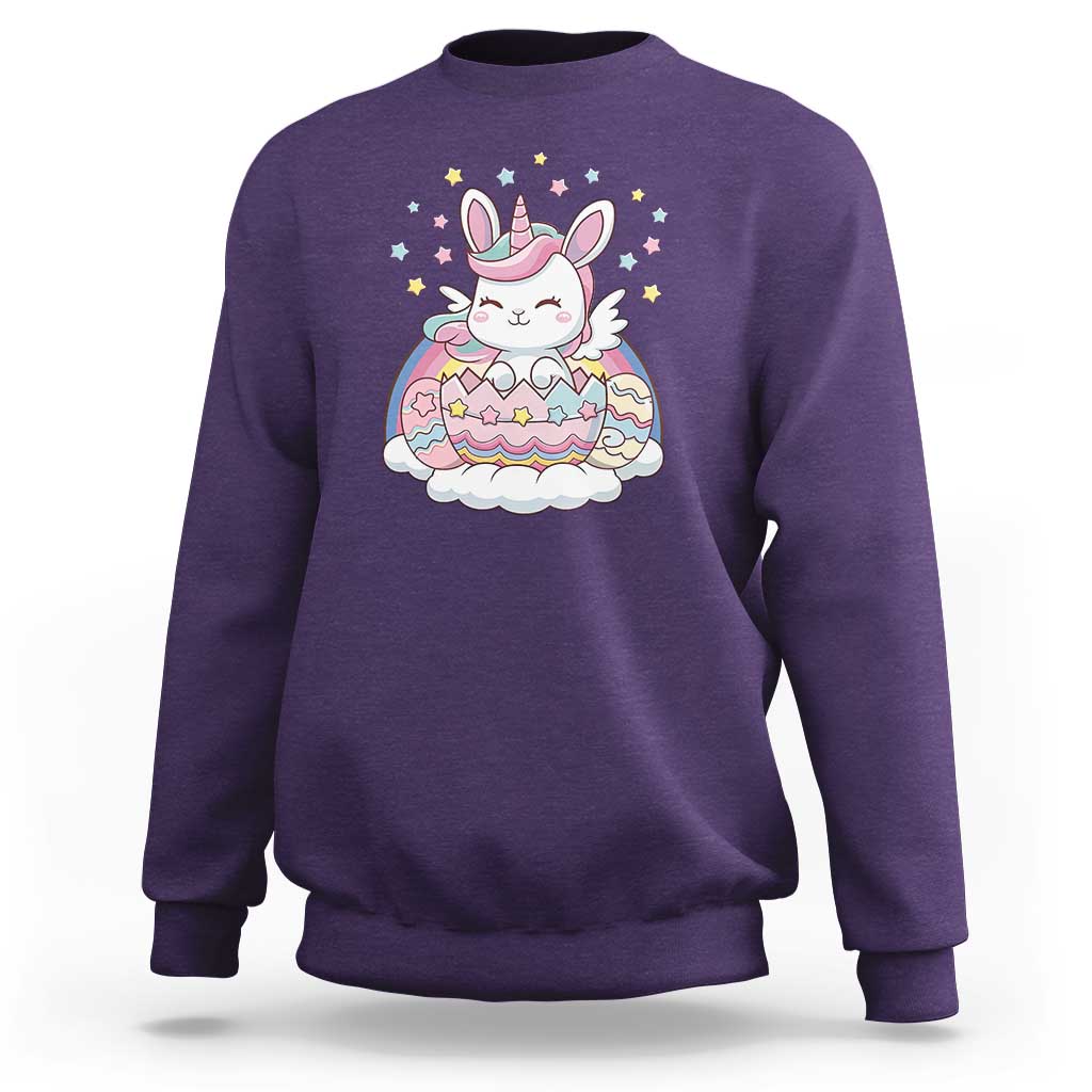 Funny Easter Unicorn Bunny Easter Eggs Sweatshirt