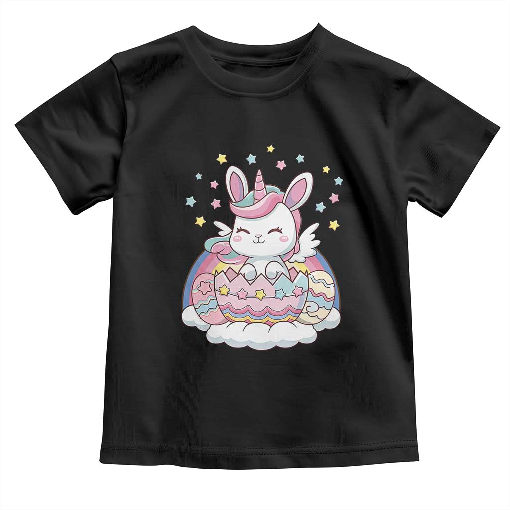 Funny Easter Unicorn Bunny Easter Eggs Toddler T Shirt