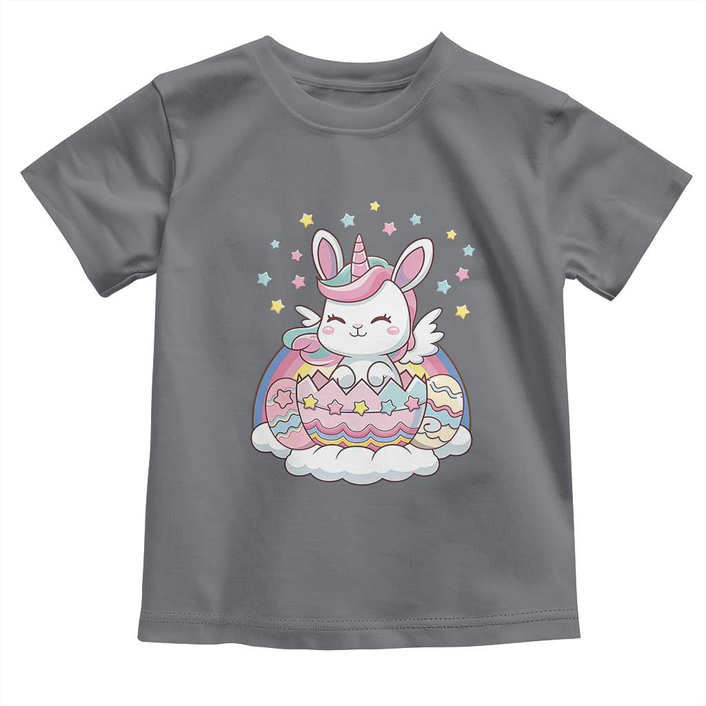 Funny Easter Unicorn Bunny Easter Eggs Toddler T Shirt