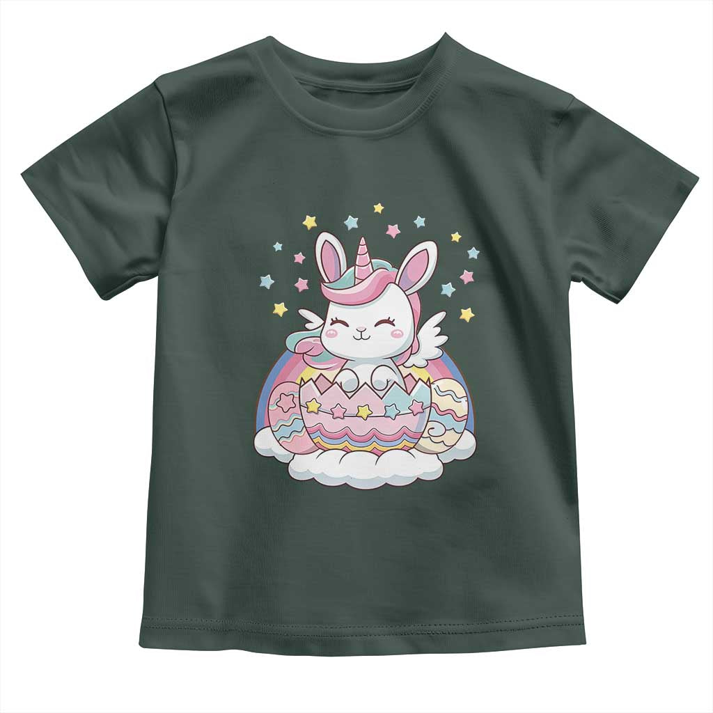 Funny Easter Unicorn Bunny Easter Eggs Toddler T Shirt