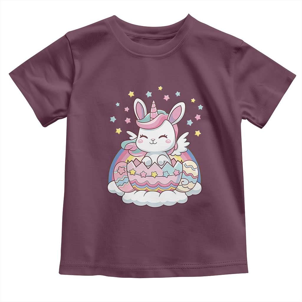 Funny Easter Unicorn Bunny Easter Eggs Toddler T Shirt