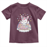 Funny Easter Unicorn Bunny Easter Eggs Toddler T Shirt