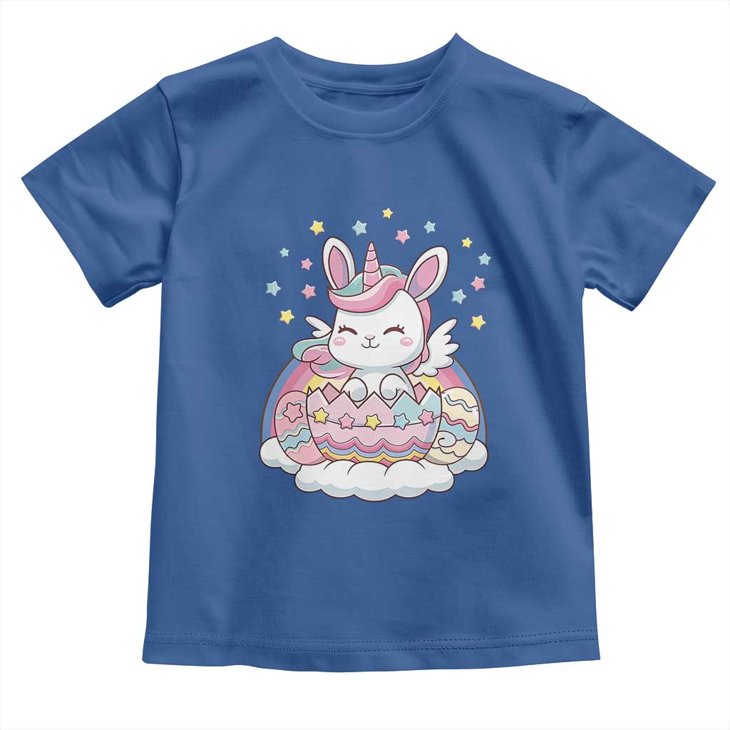 Funny Easter Unicorn Bunny Easter Eggs Toddler T Shirt