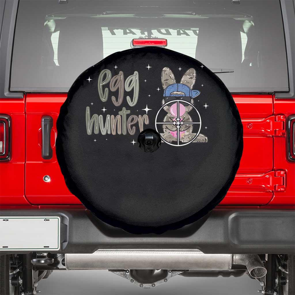 Funny Egg Hunter Spare Tire Cover Bunny Hunting Backward Cap Camouflage