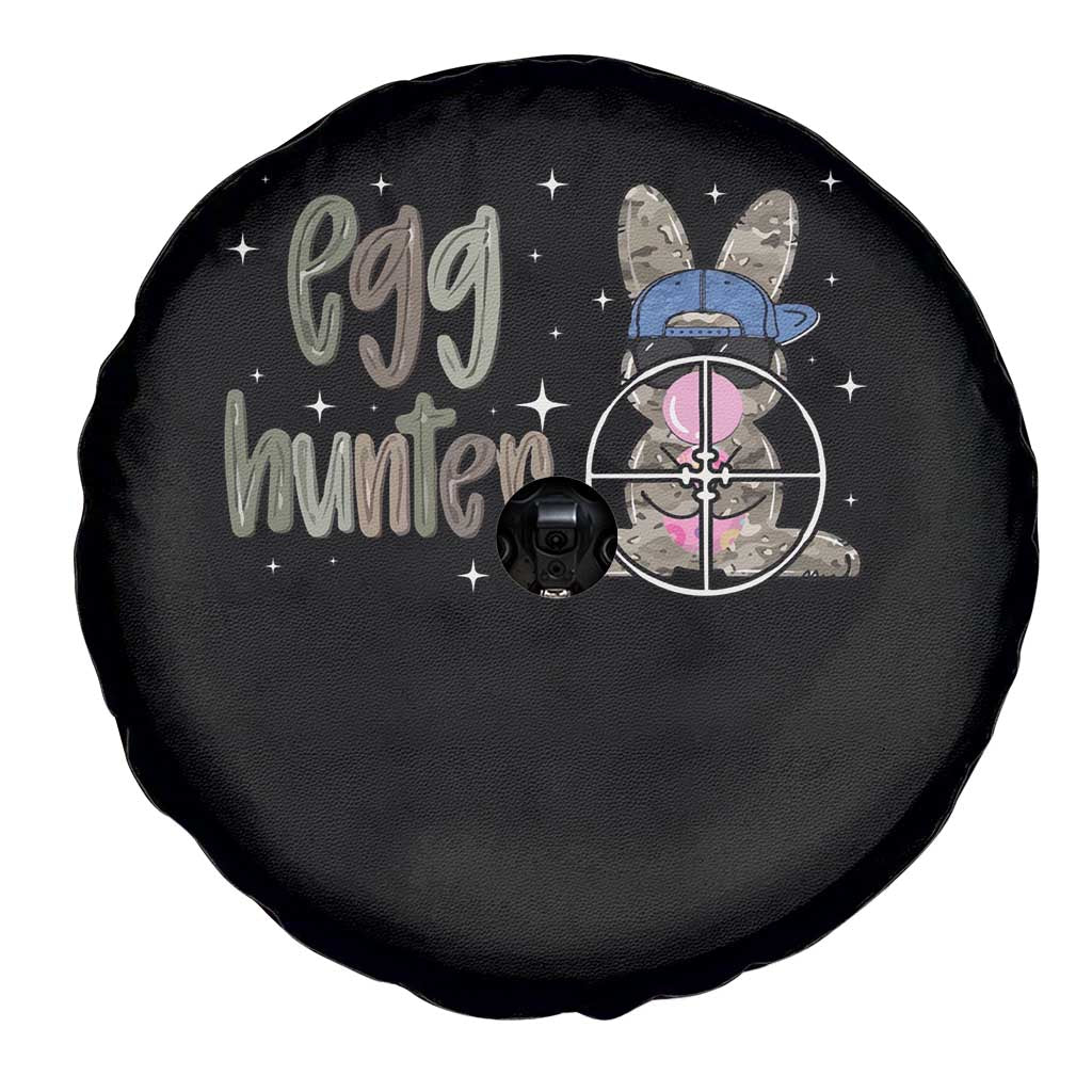 Funny Egg Hunter Spare Tire Cover Bunny Hunting Backward Cap Camouflage
