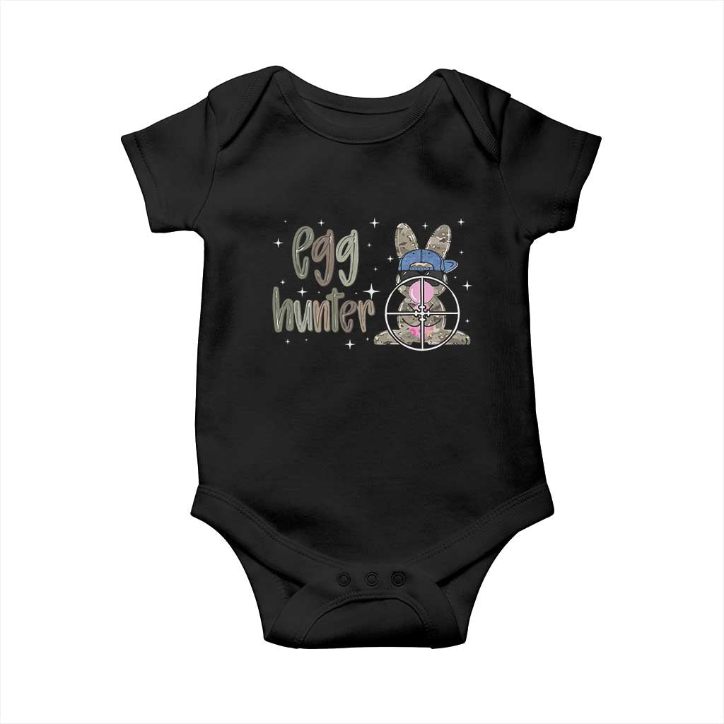 Funny Egg Hunter Baby Onesie Bunny Hunting Backward Cap Camouflage