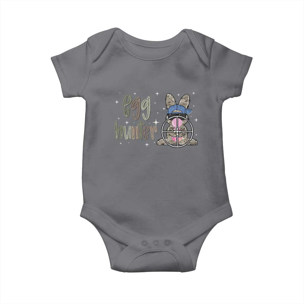 Funny Egg Hunter Baby Onesie Bunny Hunting Backward Cap Camouflage