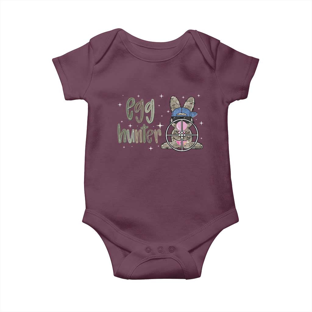 Funny Egg Hunter Baby Onesie Bunny Hunting Backward Cap Camouflage