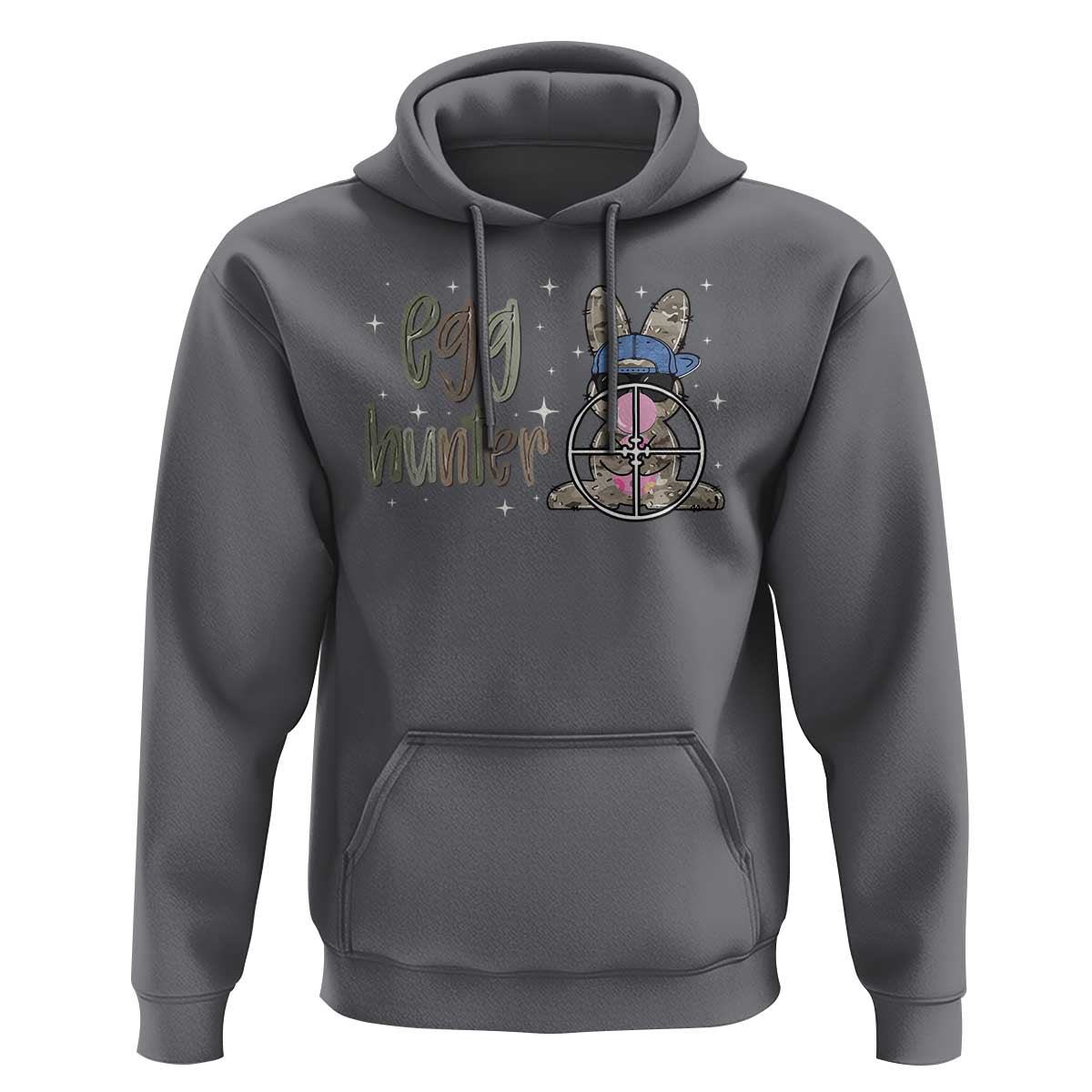 Funny Egg Hunter Hoodie Bunny Hunting Backward Cap Camouflage