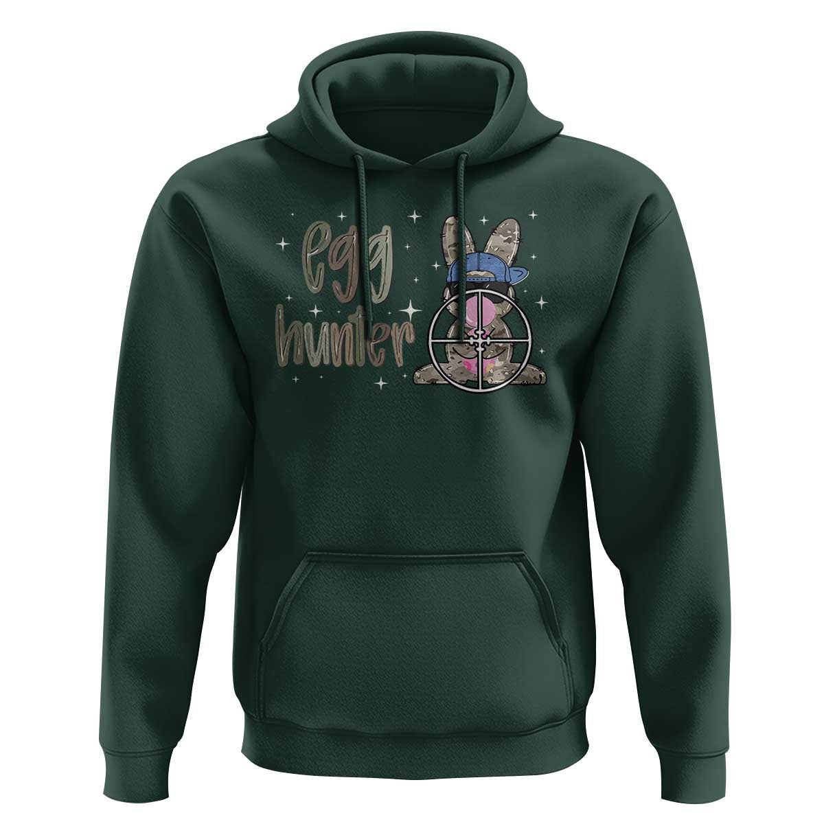 Funny Egg Hunter Hoodie Bunny Hunting Backward Cap Camouflage