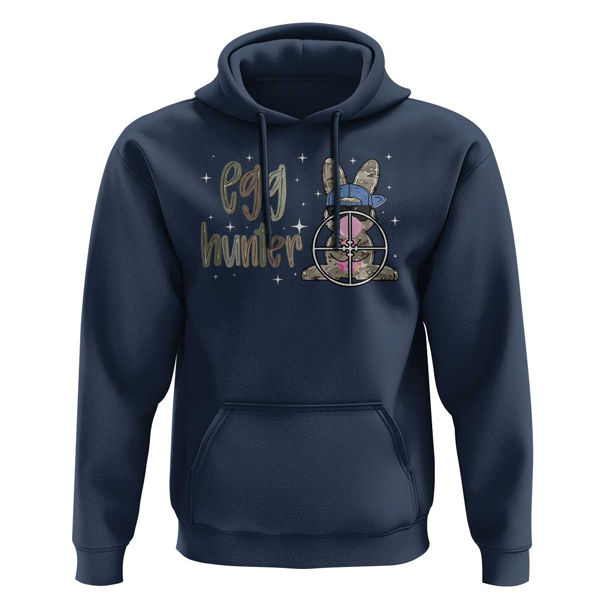 Funny Egg Hunter Hoodie Bunny Hunting Backward Cap Camouflage