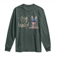 Funny Egg Hunter Long Sleeve Shirt Bunny Hunting Backward Cap Camouflage
