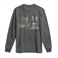 Funny Egg Hunter Long Sleeve Shirt Bunny Hunting Backward Cap Camouflage