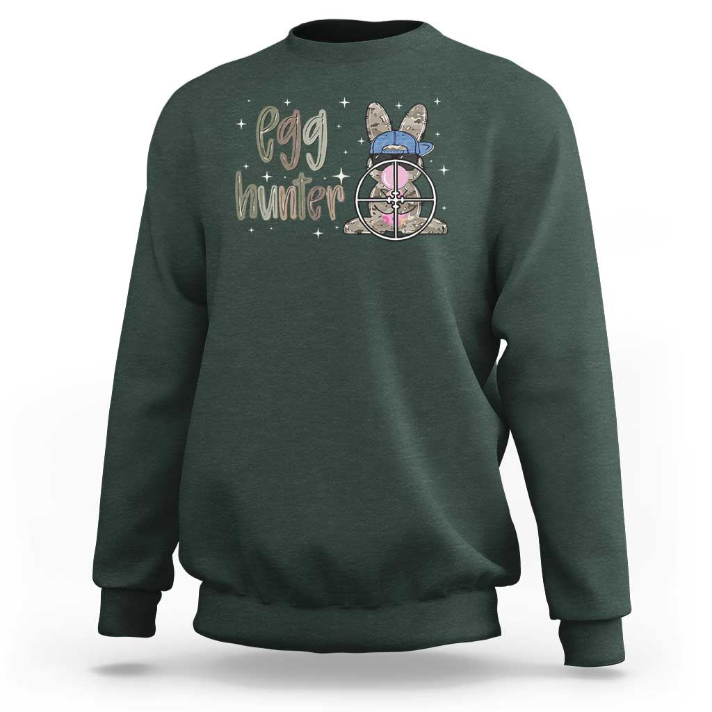 Funny Egg Hunter Sweatshirt Bunny Hunting Backward Cap Camouflage