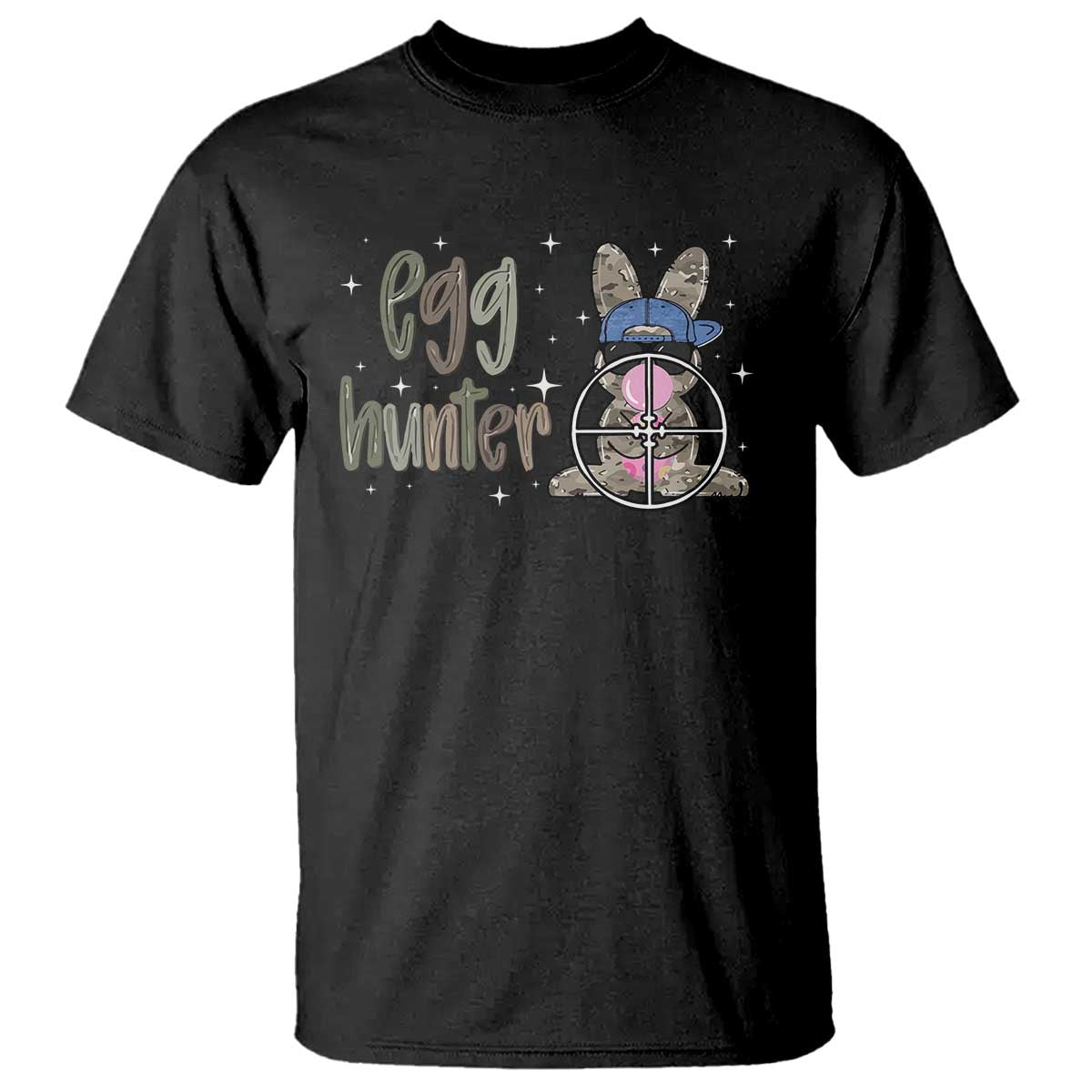 Funny Egg Hunter T Shirt Bunny Hunting Backward Cap Camouflage