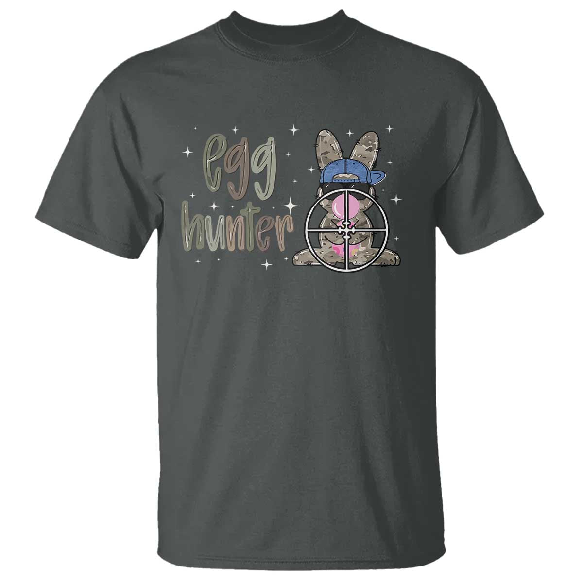 Funny Egg Hunter T Shirt Bunny Hunting Backward Cap Camouflage