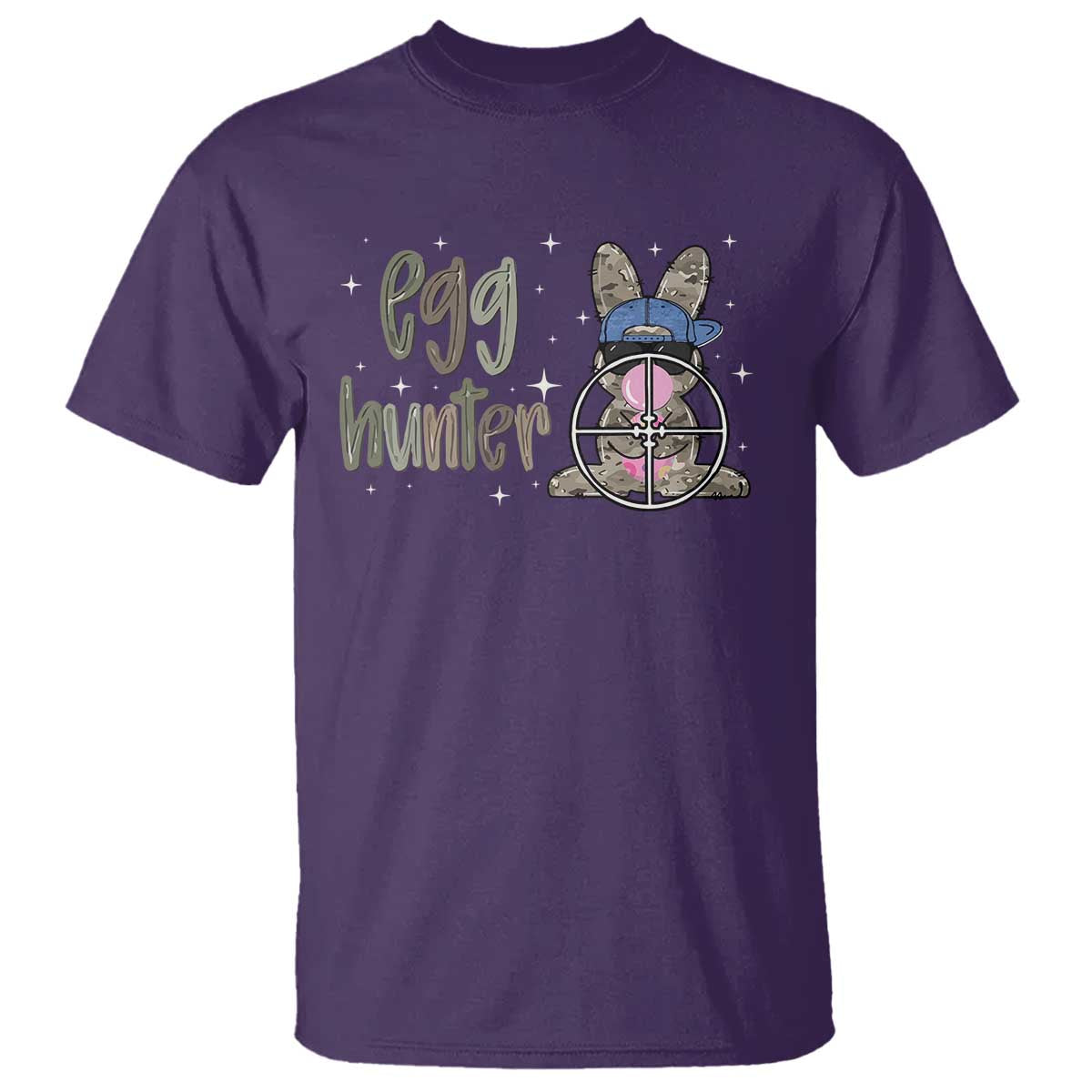 Funny Egg Hunter T Shirt Bunny Hunting Backward Cap Camouflage