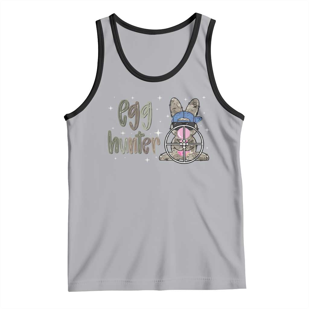 Funny Egg Hunter Tank Top Bunny Hunting Backward Cap Camouflage
