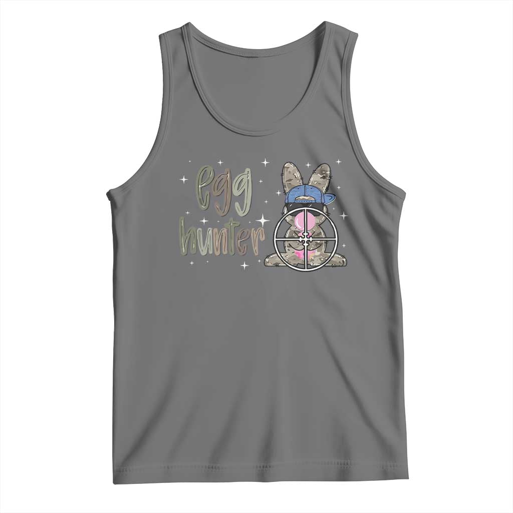 Funny Egg Hunter Tank Top Bunny Hunting Backward Cap Camouflage