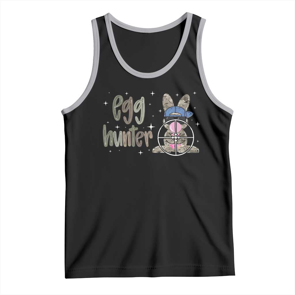 Funny Egg Hunter Tank Top Bunny Hunting Backward Cap Camouflage
