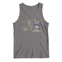 Funny Egg Hunter Tank Top Bunny Hunting Backward Cap Camouflage