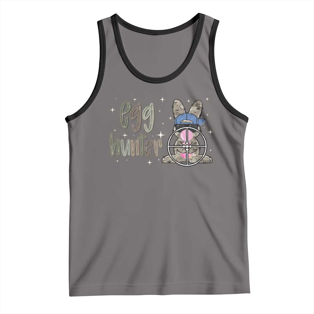 Funny Egg Hunter Tank Top Bunny Hunting Backward Cap Camouflage
