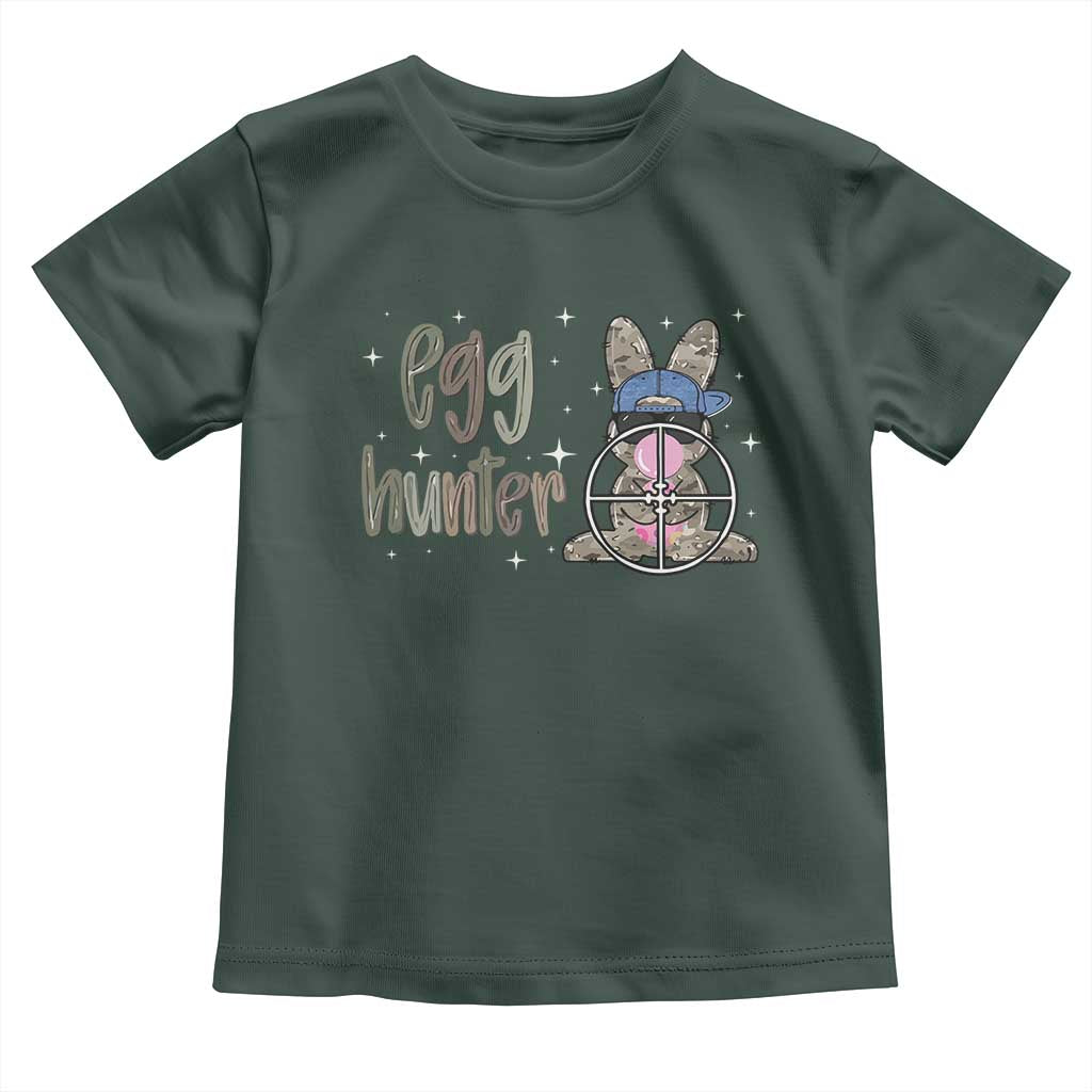Funny Egg Hunter Toddler T Shirt Bunny Hunting Backward Cap Camouflage
