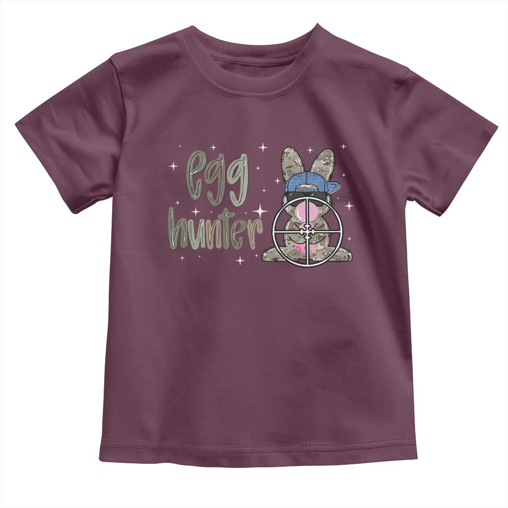 Funny Egg Hunter Toddler T Shirt Bunny Hunting Backward Cap Camouflage
