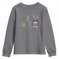 Funny Egg Hunter Youth Sweatshirt Bunny Hunting Backward Cap Camouflage