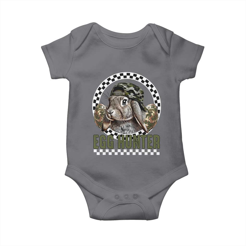 Funny Easter Day Egg Hunter Baby Onesie Bunny Hunting Camo Egg