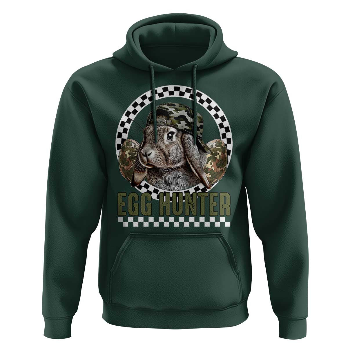 Funny Easter Day Egg Hunter Hoodie Bunny Hunting Camo Egg