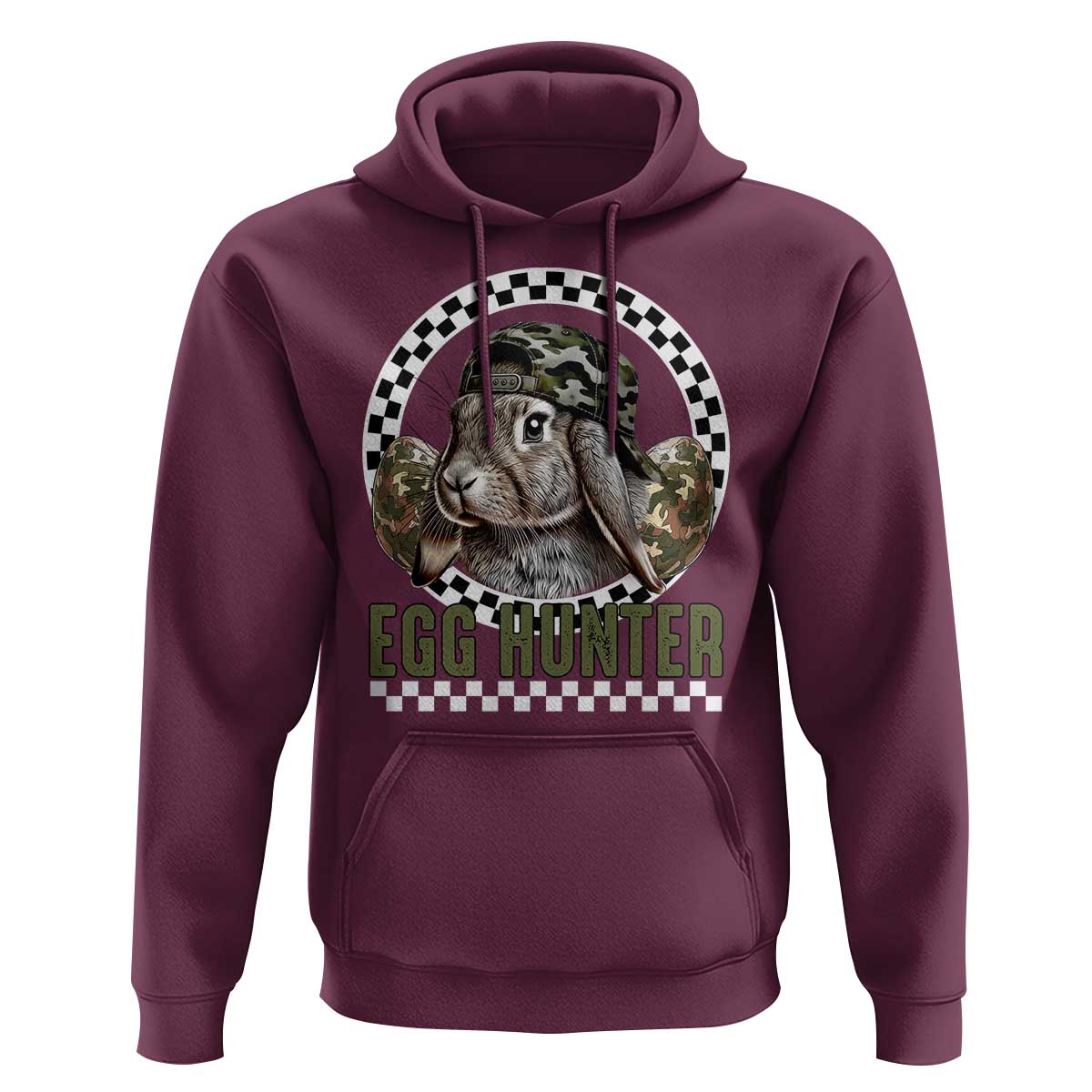 Funny Easter Day Egg Hunter Hoodie Bunny Hunting Camo Egg