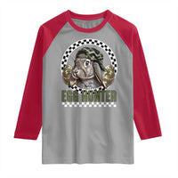 Funny Easter Day Egg Hunter Raglan Shirt Bunny Hunting Camo Egg