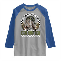 Funny Easter Day Egg Hunter Raglan Shirt Bunny Hunting Camo Egg