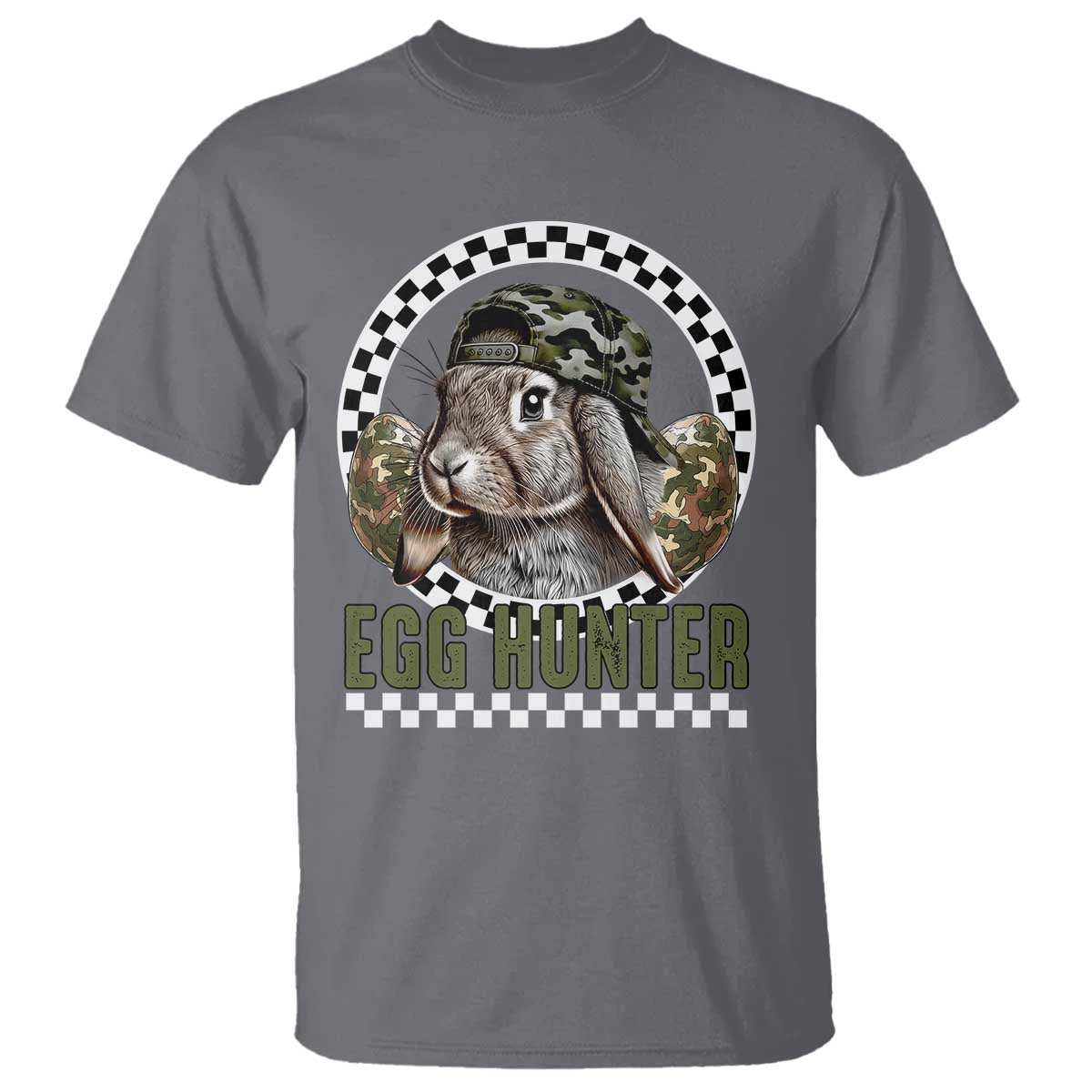 Funny Easter Day Egg Hunter T Shirt Bunny Hunting Camo Egg