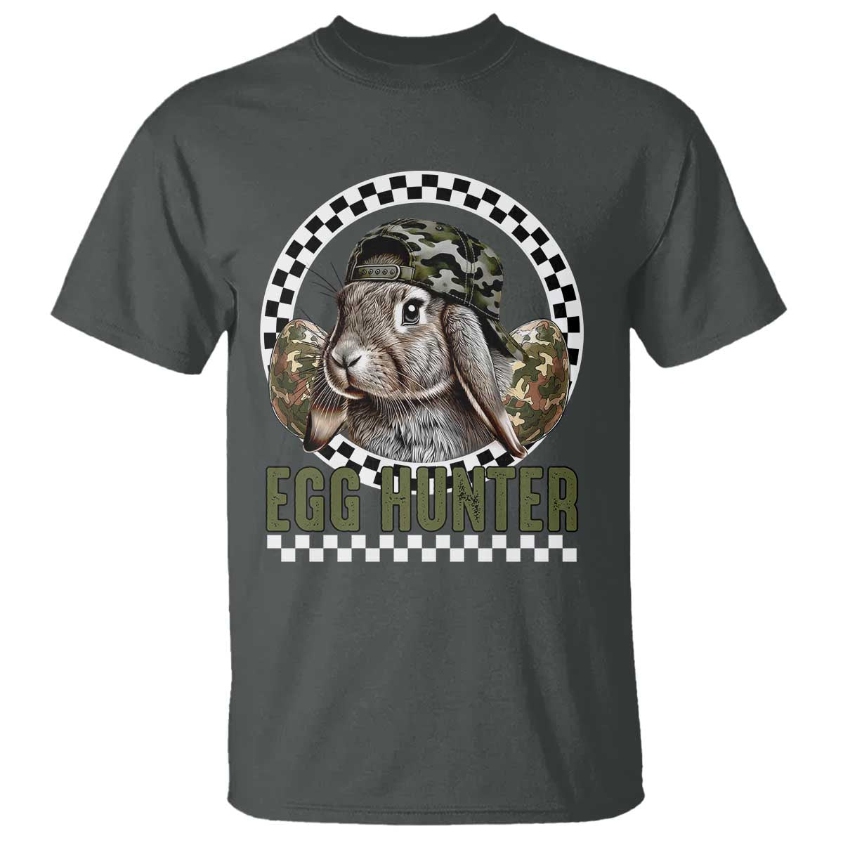 Funny Easter Day Egg Hunter T Shirt Bunny Hunting Camo Egg