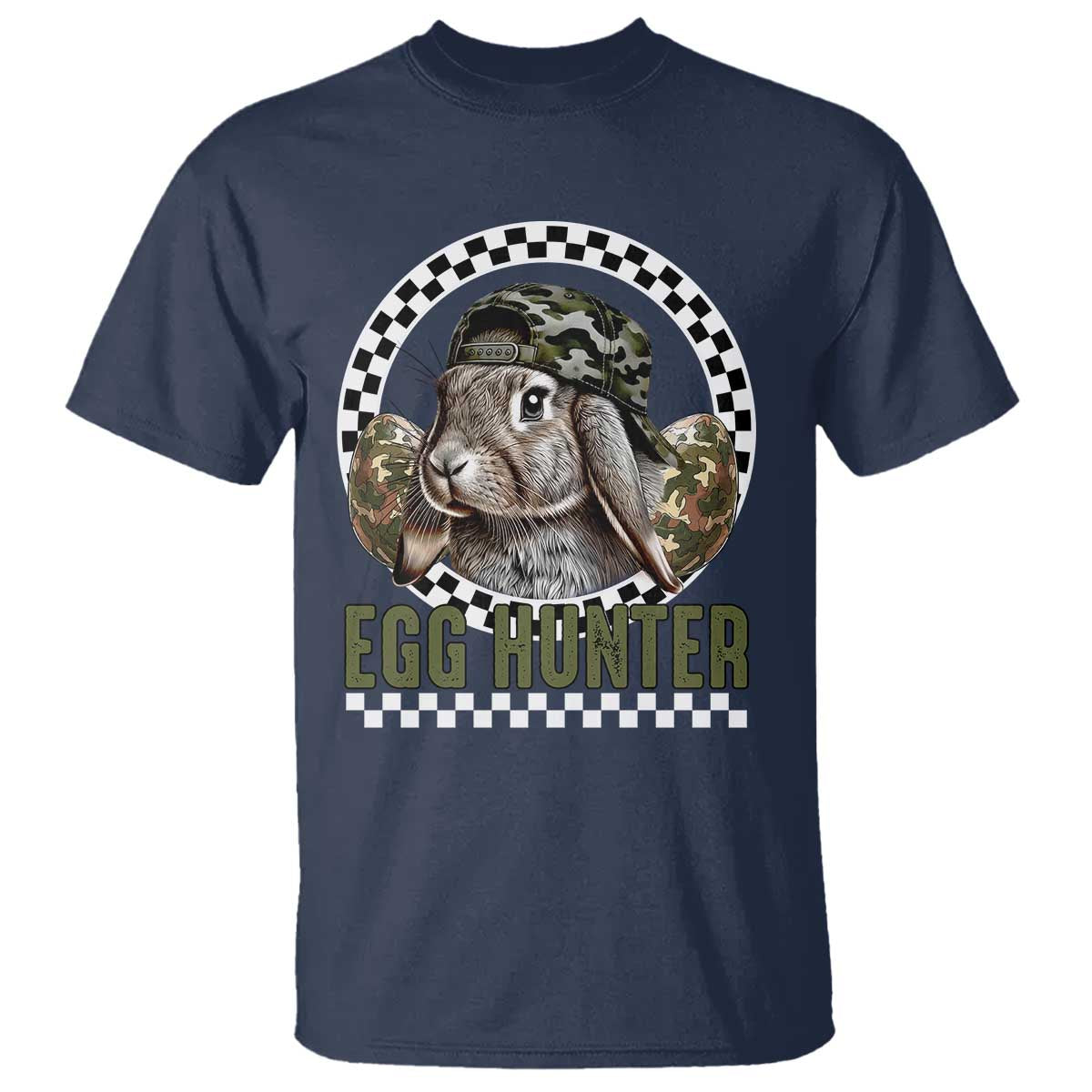 Funny Easter Day Egg Hunter T Shirt Bunny Hunting Camo Egg