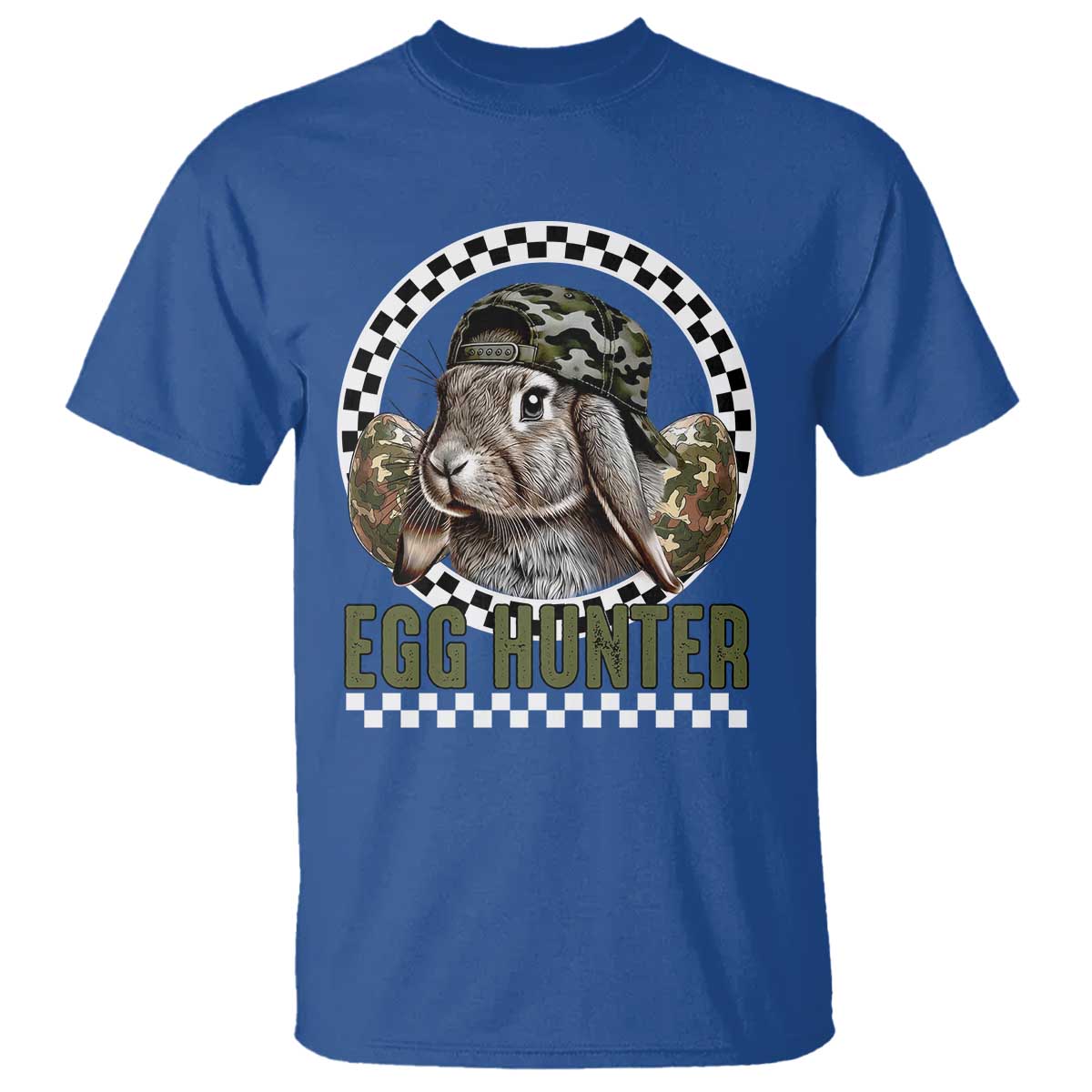 Funny Easter Day Egg Hunter T Shirt Bunny Hunting Camo Egg