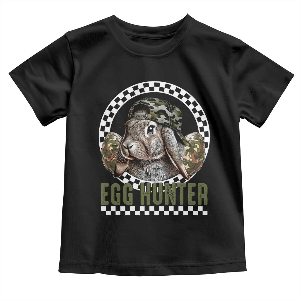 Funny Easter Day Egg Hunter Toddler T Shirt Bunny Hunting Camo Egg
