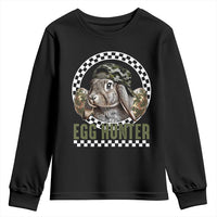 Funny Easter Day Egg Hunter Youth Sweatshirt Bunny Hunting Camo Egg