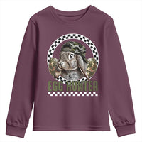 Funny Easter Day Egg Hunter Youth Sweatshirt Bunny Hunting Camo Egg