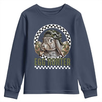 Funny Easter Day Egg Hunter Youth Sweatshirt Bunny Hunting Camo Egg