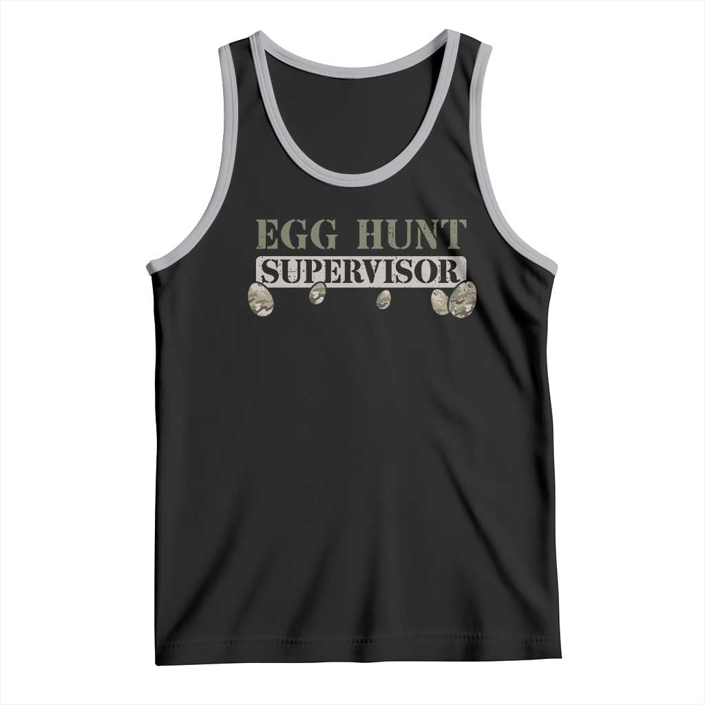 Funny Easter Egg Hunt Supervisor Tank Top Camouflage Camo Egg Hunting Easter Day