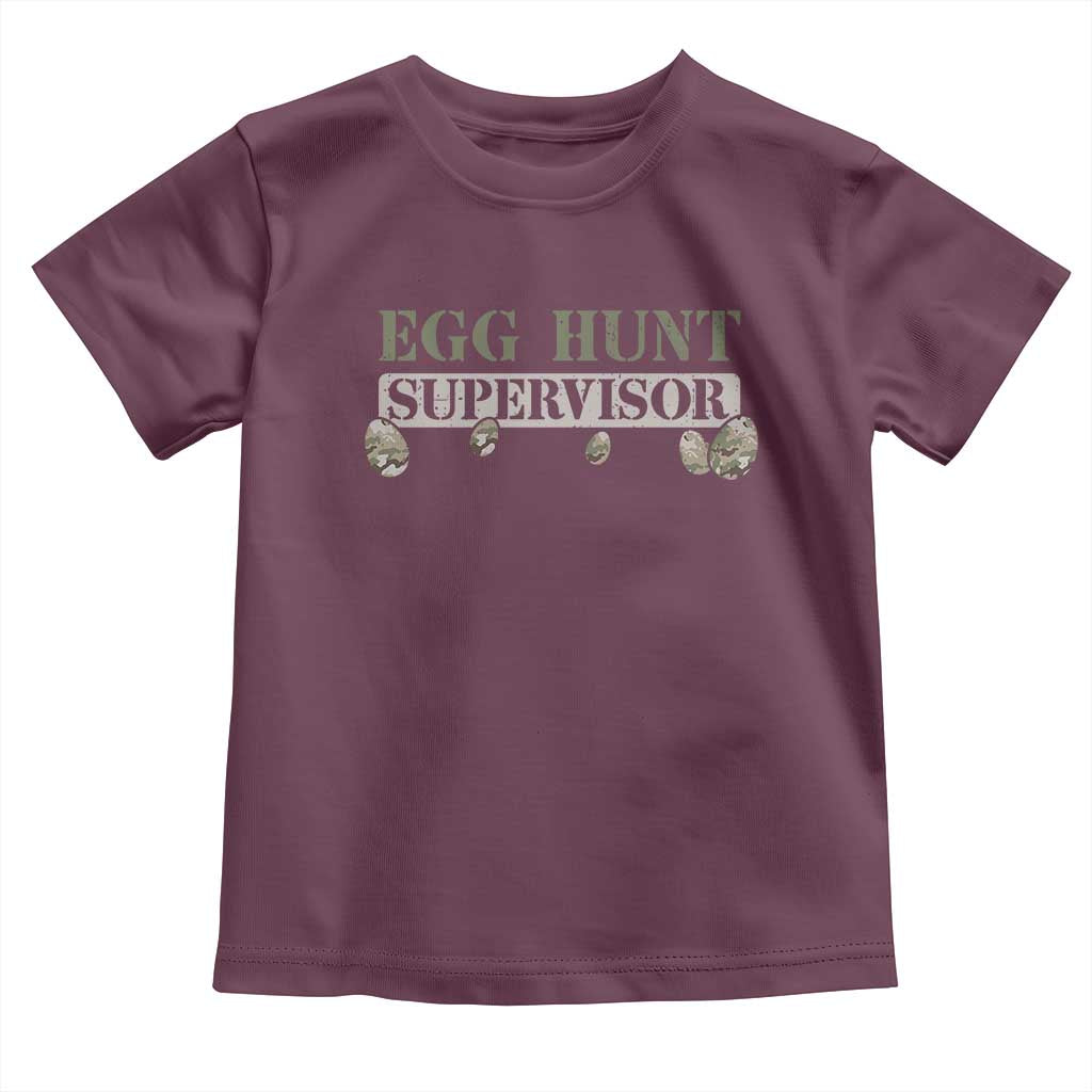 Funny Easter Egg Hunt Supervisor Toddler T Shirt Camouflage Camo Egg Hunting Easter Day