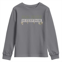 Funny Easter Egg Hunt Supervisor Youth Sweatshirt Camouflage Camo Egg Hunting Easter Day