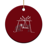 Paralyzed Man Christian Religious Jesus Healing Ceramic Ornament - Wonder Print Shop