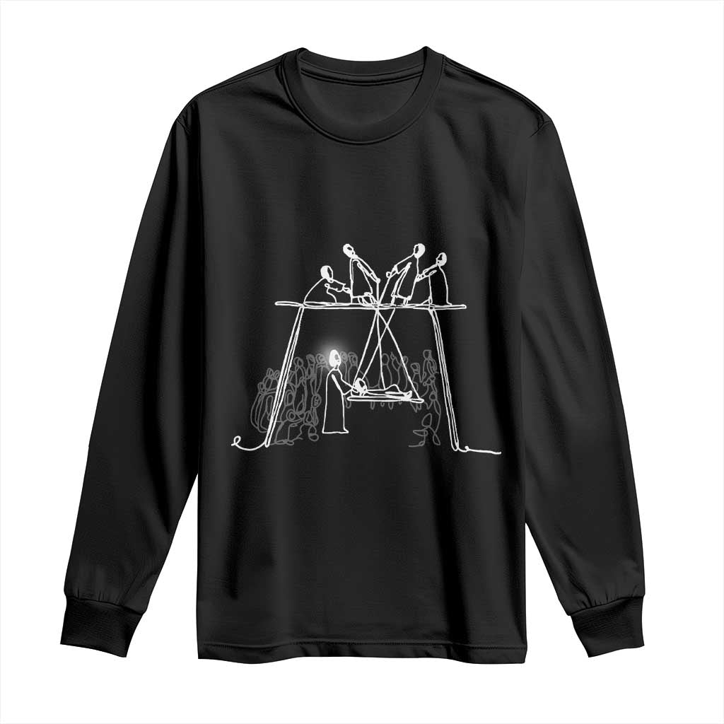 Paralyzed Man Christian Religious Jesus Healing Long Sleeve Shirt