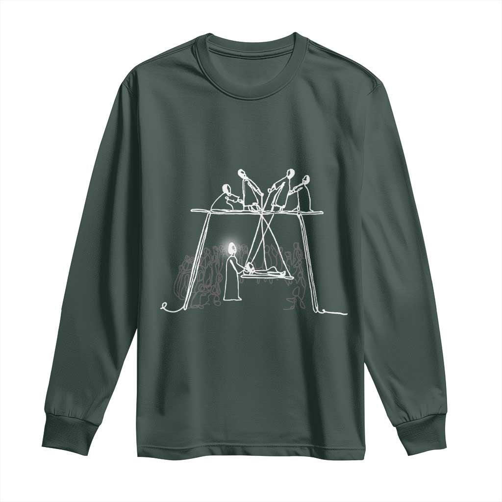 Paralyzed Man Christian Religious Jesus Healing Long Sleeve Shirt